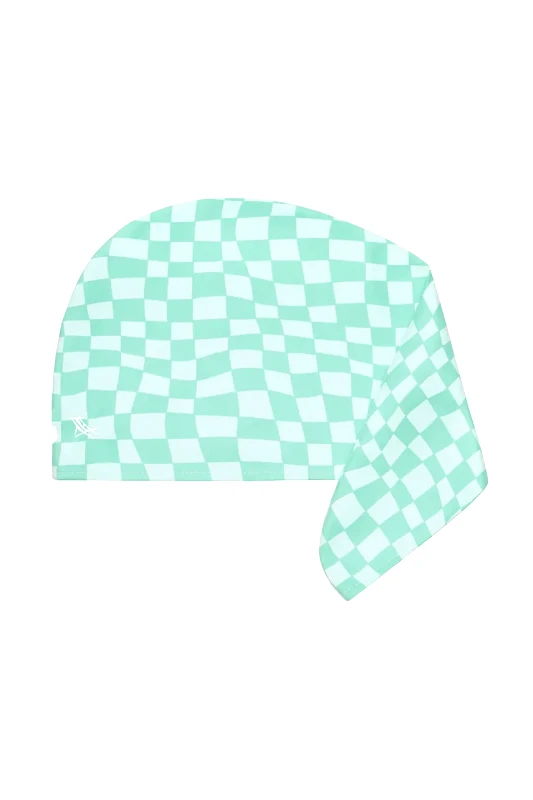 Τουρμπάνι για τα μαλλιά Dock & Bay Check Mate χρώμα: τιρκουάζ φωτογραφία