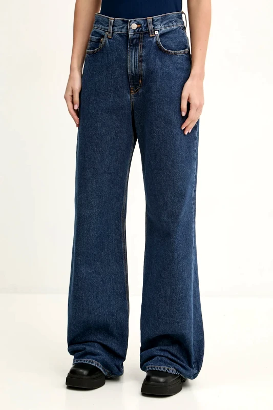 K+LUSHA Τζιν παντελόνι K+LUSHA χρώμα: ναυτικό μπλε, KLW03003DF132KLW50