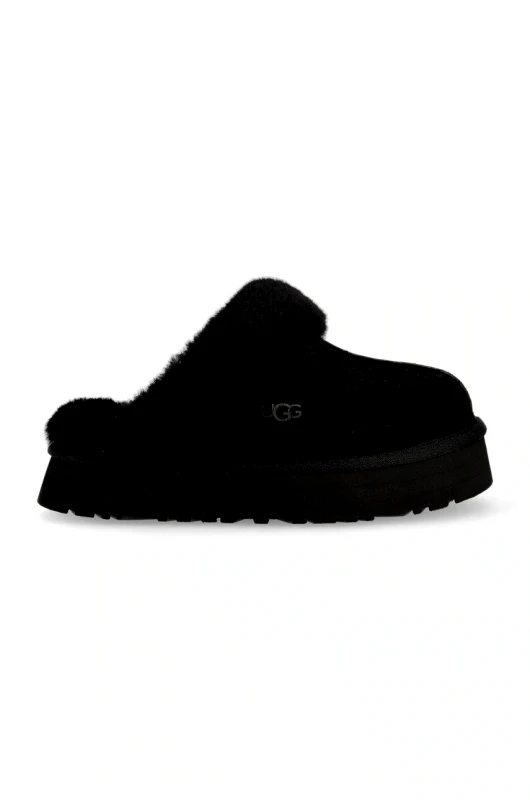 Ugg Δερμάτινες παντόφλες UGG Disquette χρώμα: μαύρο 1122550.BLK F30