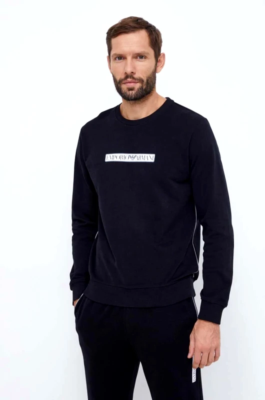 Emporio Armani Underwear Βαμβακερό φούτερ Emporio Armani Underwear χρώμα: μαύρο