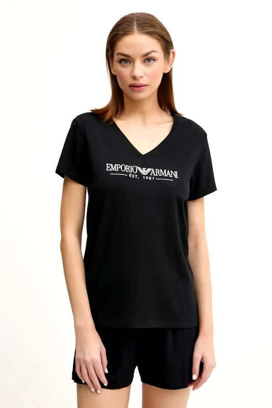 Emporio Armani Underwear Μπλουζάκι Emporio Armani Underwear χρώμα: μαύρο, EW000409 AF10881