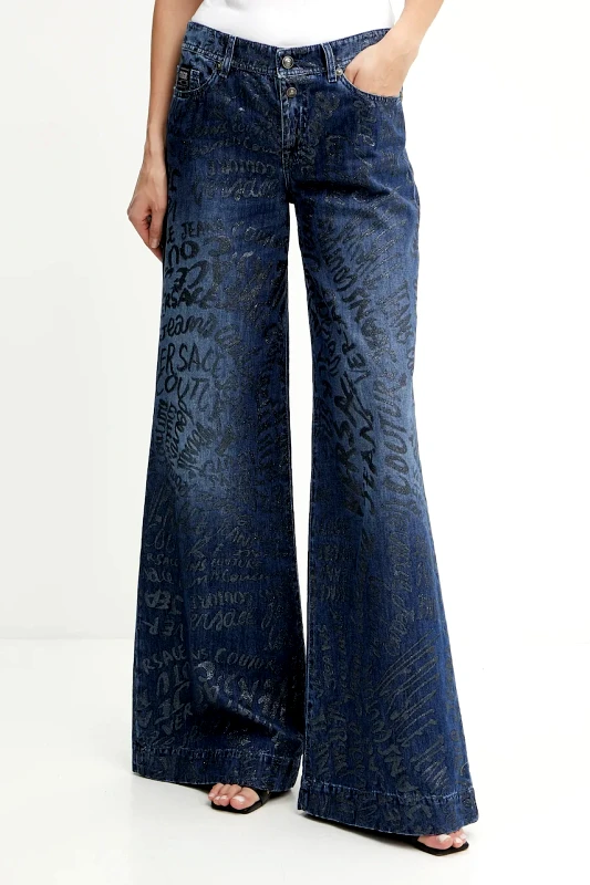 Versace Jeans Couture Τζιν παντελόνι Versace Jeans Couture χρώμα: ναυτικό μπλε, 78HAB50G DS025LF1