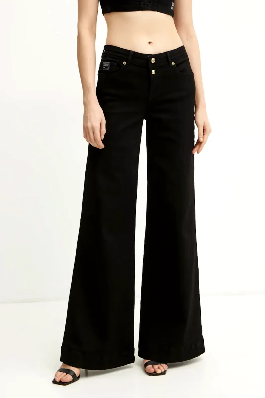Versace Jeans Couture Τζιν παντελόνι Versace Jeans Couture χρώμα: μαύρο, 78HAB561 CDW00