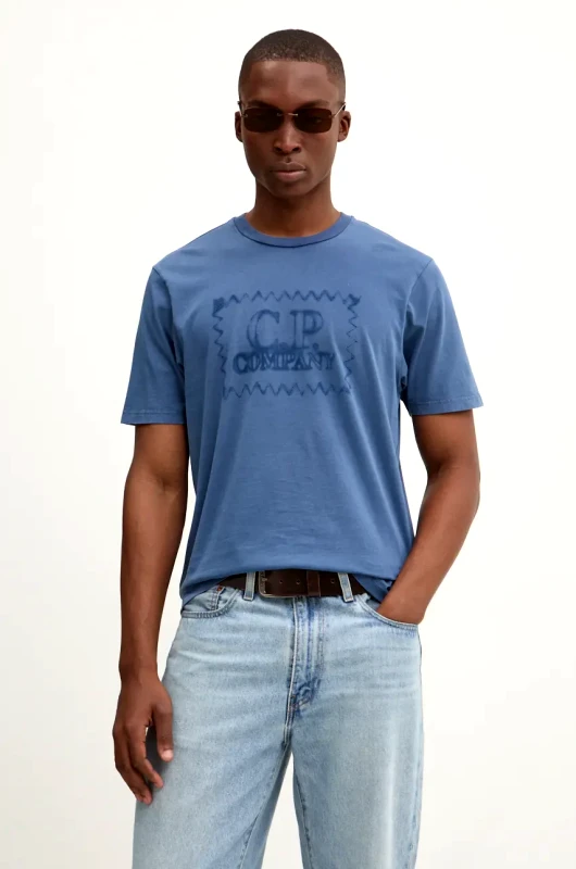 C.P. Company Βαμβακερό μπλουζάκι C.P. Company ανδρικό, 17CMTS239A005431S
