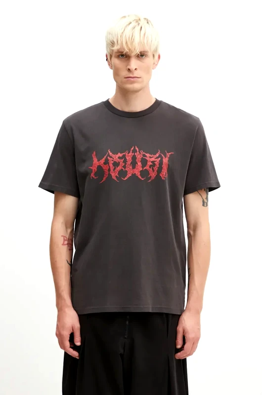 KSUBI Βαμβακερό μπλουζάκι KSUBI Sabbath Kash ανδρικό, χρώμα: μαύρο, MFA24TE002