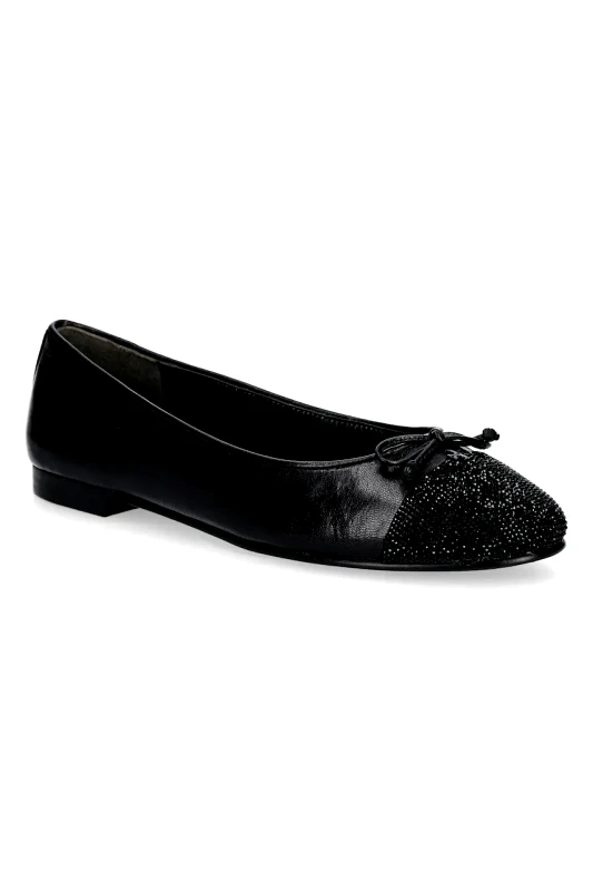 Tory Burch Δερμάτινες μπαλαρίνες Tory Burch Cap-Toe Pave Ballet