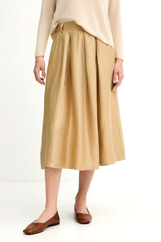 La Petite Française Φούστα από λινό μείγμα La Petite Française JOSEPHINE χρώμα: πράσινο, JOSEPHINE