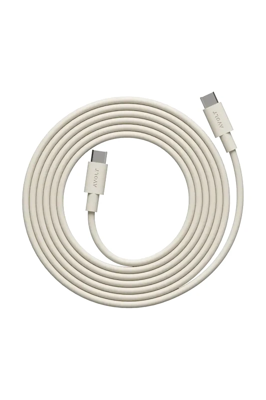 Avolt Καλώδιο φόρτισης usb Avolt Cable 1 / USB-C to USB-C / 2 m χρώμα: μπεζ
