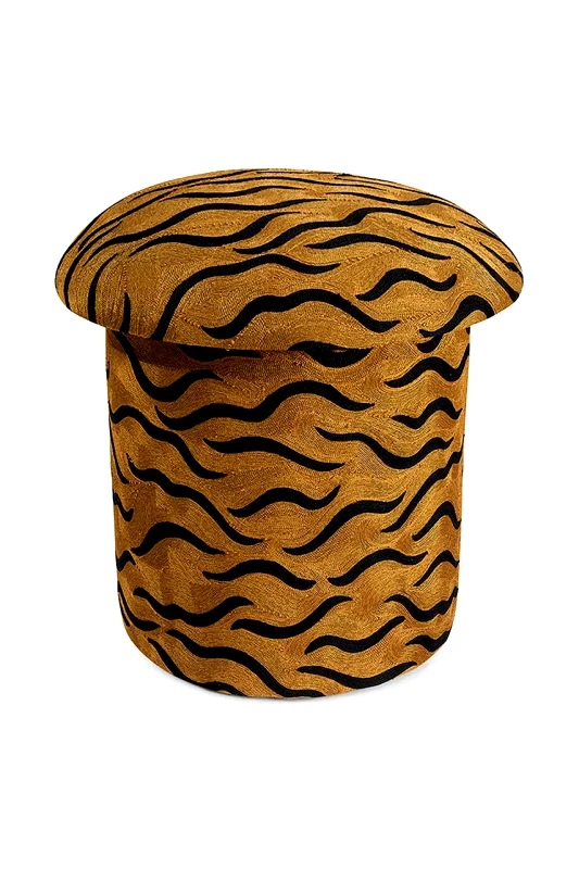 Doing Goods Πουφ Doing Goods Maya Tiger Embroidered χρώμα: καφέ
