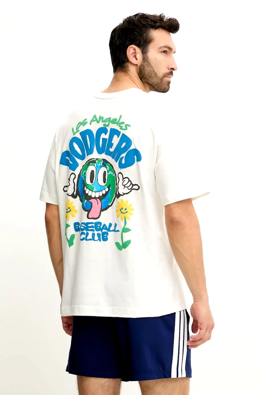 47 brand Βαμβακερό μπλουζάκι 47 brand MLB Los Angeles Dodgers