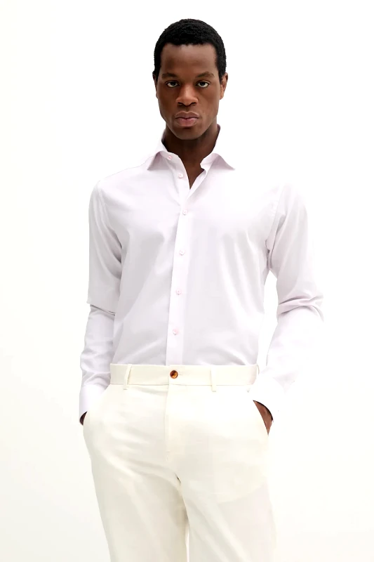 Eton Βαμβακερό πουκάμισο Eton ανδρικό, χρώμα: ροζ, 100001767