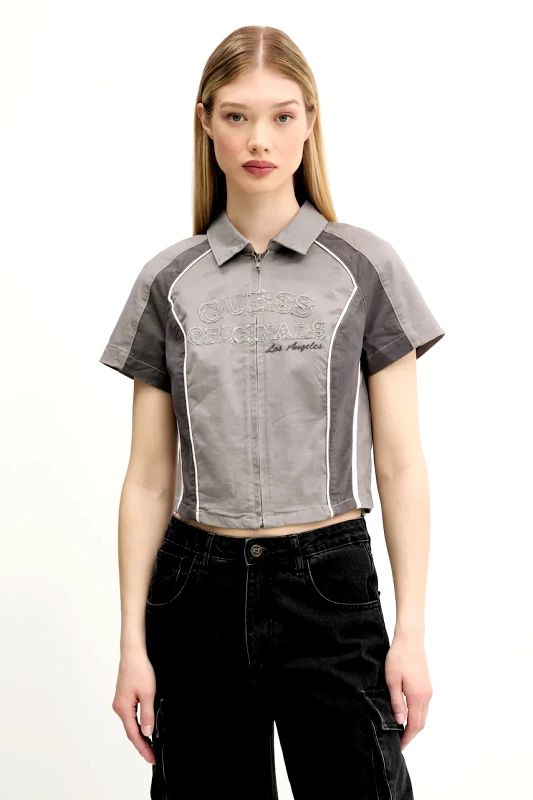 Guess Originals Πουκάμισο Guess Originals χρώμα: γκρι, W5GH0K WGB5B