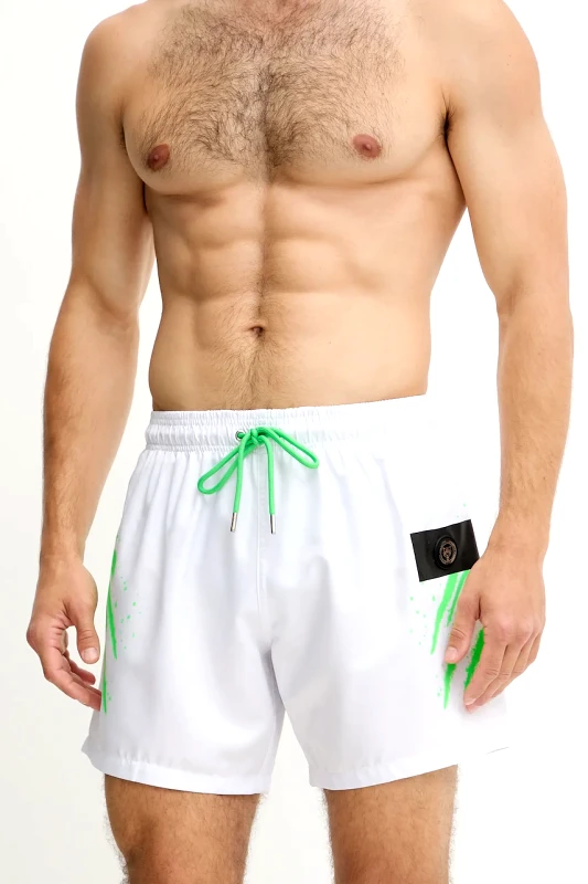 Plein Sport Μαγιό PLEIN SPORT χρώμα: άσπρο, PS25MBM04