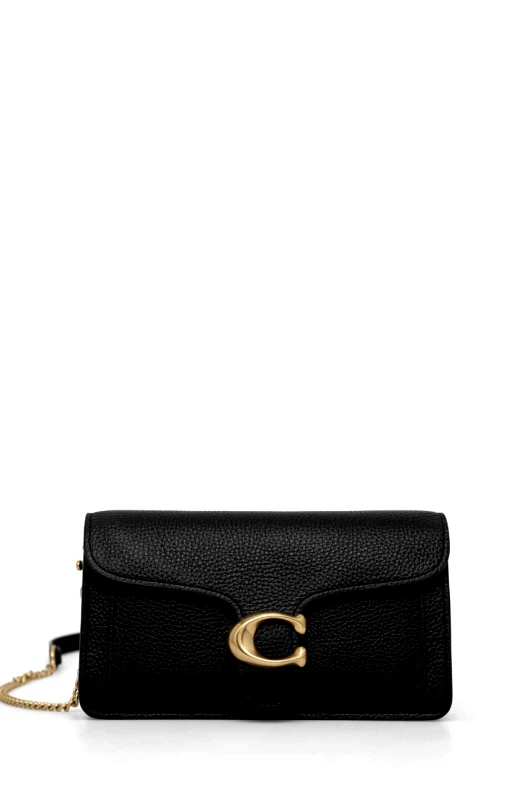 Coach Δερμάτινη τσάντα Coach Tabby χρώμα: μαύρο, CE772