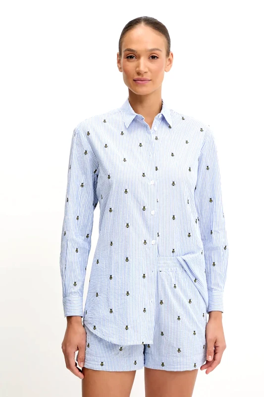 MC2 Saint Barth Βαμβακερό πουκάμισο MC2 Saint Barth χρώμα: μπλε, BRIG001