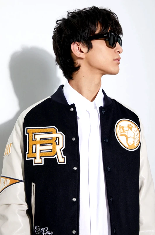 Baracuta Bomber μπουφάν από μαλλί Baracuta Varsity Bomber χρώμα: ναυτικό μπλε, BRCPS0996