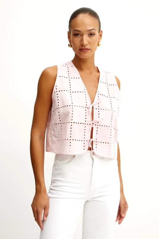 Ivy Oak Γιλέκο Ivy Oak χρώμα: ροζ, IO112357