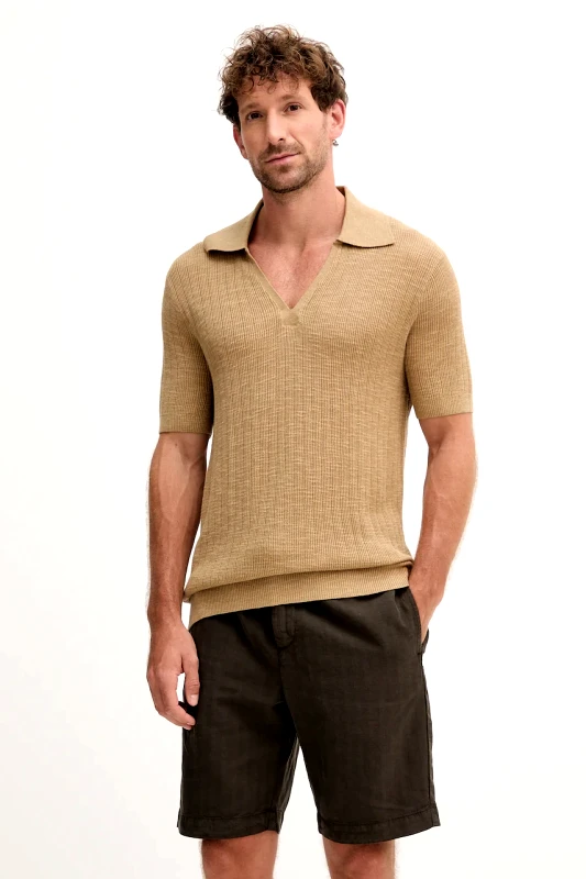 Frescobol Carioca Πόλο με μείγμα με λινό Frescobol Carioca