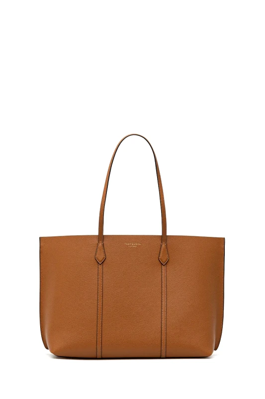 Tory Burch Δερμάτινη τσάντα Tory Burch Perry χρώμα: καφέ, 177235-200