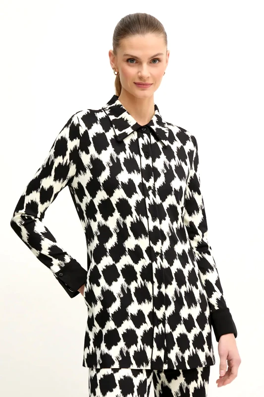 DIANE VON FURSTENBERG Πουκάμισο DIANE VON FURSTENBERG χρώμα: μαύρο, DVFBL4S015