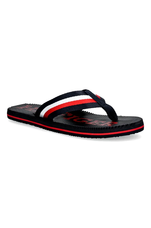 Tommy Hilfiger Σαγιονάρες Tommy Hilfiger MASSAGE HILFIGER BEACH SANDAL χρώμα: ναυτικό μπλε, FM0FM05443