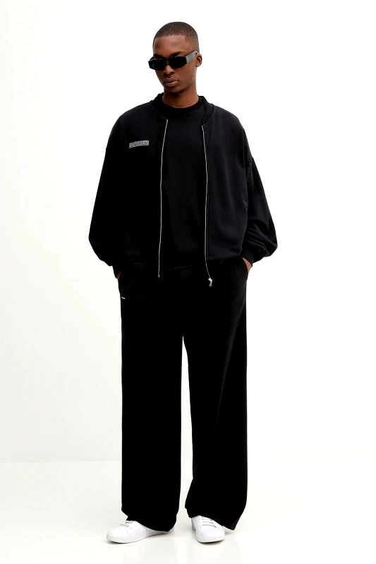 PANGAIA Μπουφάν Pangaia Midweight Bomber Jacket χρώμα: μαύρο, 10002360