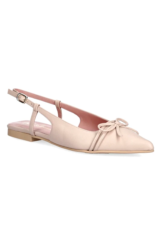 Pretty Ballerinas Δερμάτινες μπαλαρίνες Pretty Ballerinas Yvette χρώμα: μπεζ, 52144_B