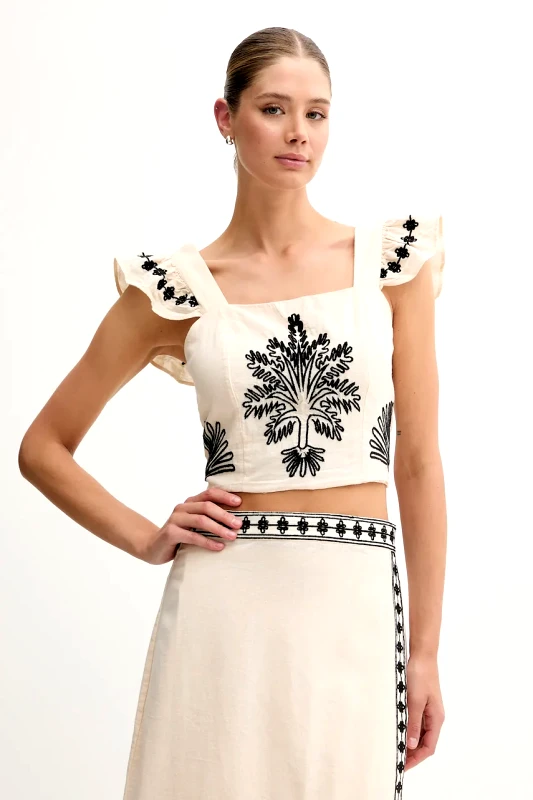 Hoss Intropia Μπλούζα με μείγμα από λινό Hoss Intropia γυναικεία, χρώμα: μπεζ, 5879153