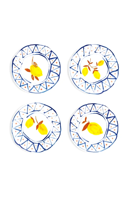 &k amsterdam Σετ πιάτων ορεκτικών &k amsterdam Lemon Moroccan 16 cm 4-pack