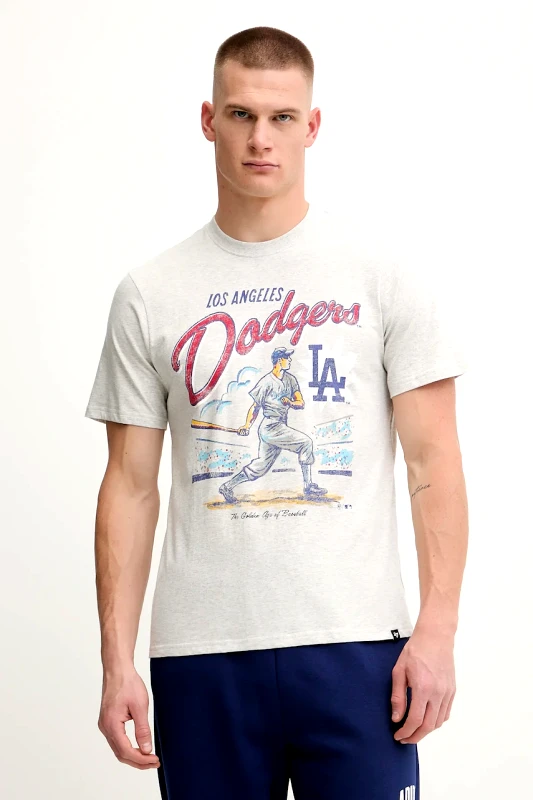 47 brand Βαμβακερό μπλουζάκι 47 brand MLB Los Angeles Dodgers