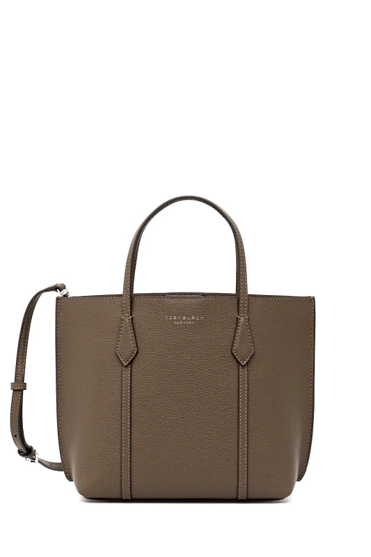 Tory Burch Δερμάτινη τσάντα Tory Burch Perry χρώμα: καφέ, 174234-250