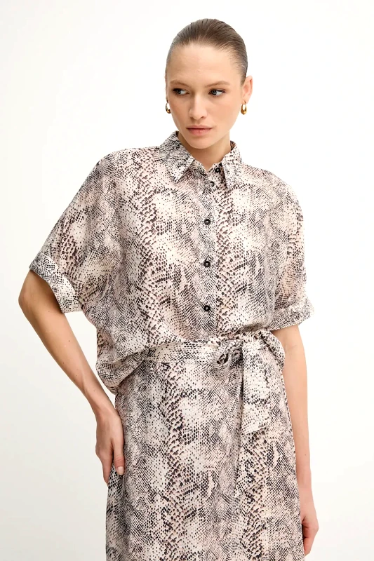 Marc Aurel Πουκάμισο Marc Aurel χρώμα: μπεζ, 6296-1000-93417