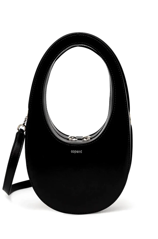 coperni Δερμάτινη τσάντα Coperni Crossbody Mini Swipe Bag χρώμα: μαύρο, COPBA38BIS405