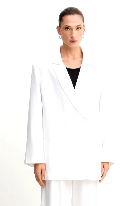Gestuz Blazer με μείγμα λινών Gestuz