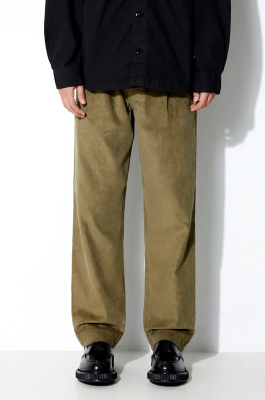 Maharishi Κοτλέ παντελόνι Maharishi Loose Chino χρώμα: πράσινο, 4568.OLIVE