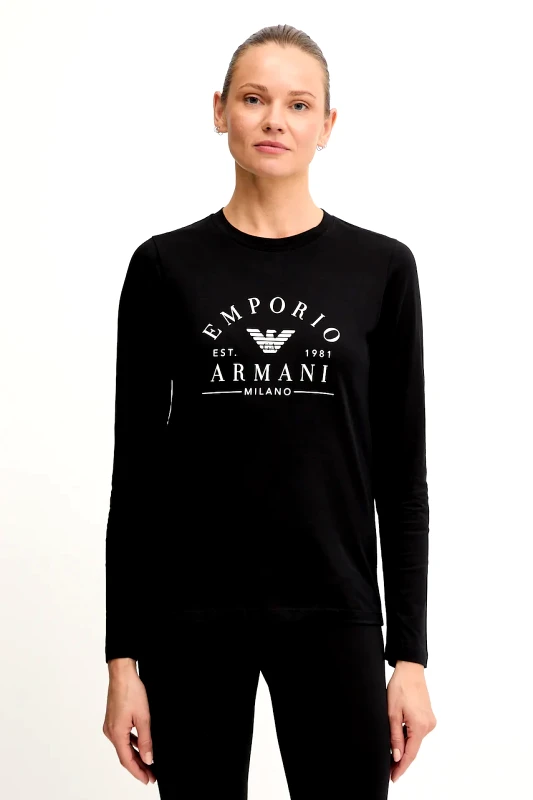 Emporio Armani Underwear Βαμβακερή μπλούζα με μακριά μανίκια Emporio Armani Underwear