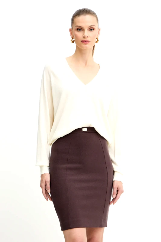 Elisabetta Franchi Πουλόβερ με προσθήκη μαλλιού Elisabetta Franchi