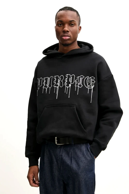 PURPLE BRAND Βαμβακερή μπλούζα PURPLE BRAND HWT FLEECE PO HOODY