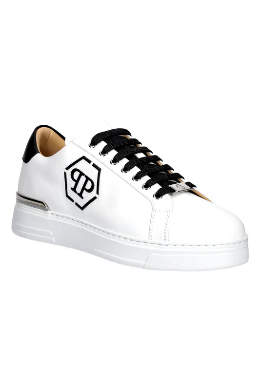Philipp Plein Δερμάτινα sneakers Philipp Plein Nappa Lo-Top Hexagon