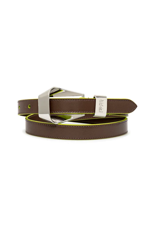Kenzo Δερμάτινη ζώνη Kenzo χρώμα: καφέ, FE62CE040L03.10