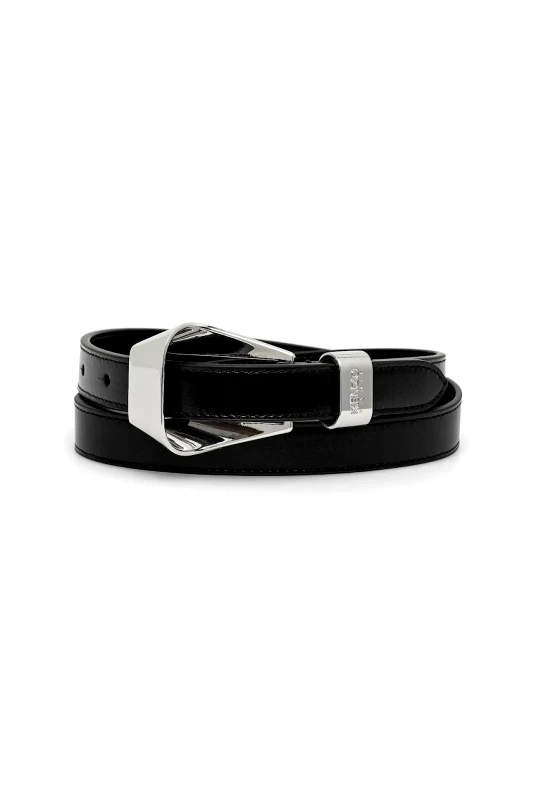 Kenzo Δερμάτινη ζώνη Kenzo χρώμα: μαύρο, FE62CE040L03.AG