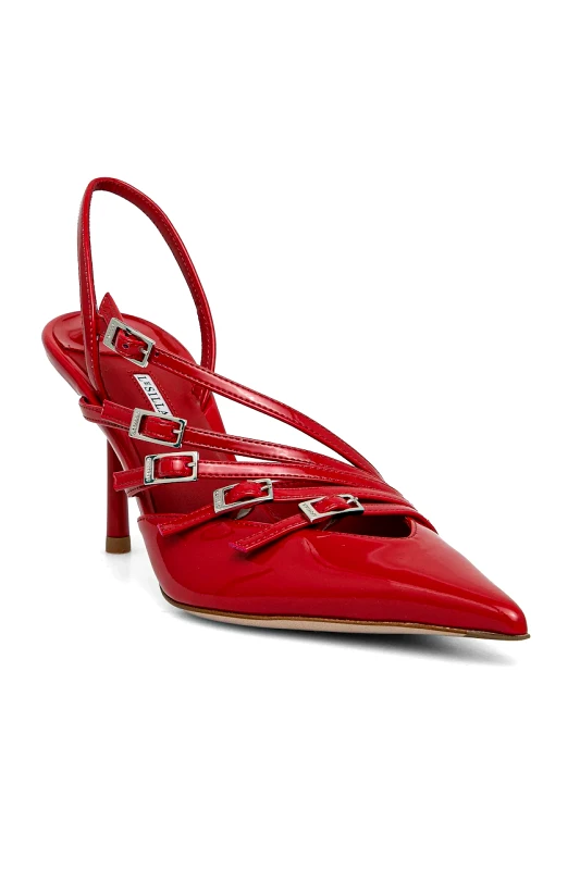 Le Silla Δερμάτινες γόβες Le Silla Chanel Scarlet
