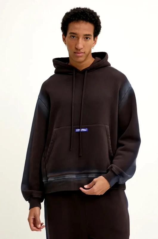 A-COLD-WALL* Βαμβακερή μπλούζα A-COLD-WALL* χρώμα: καφέ, με κουκούλα, ACWMW203