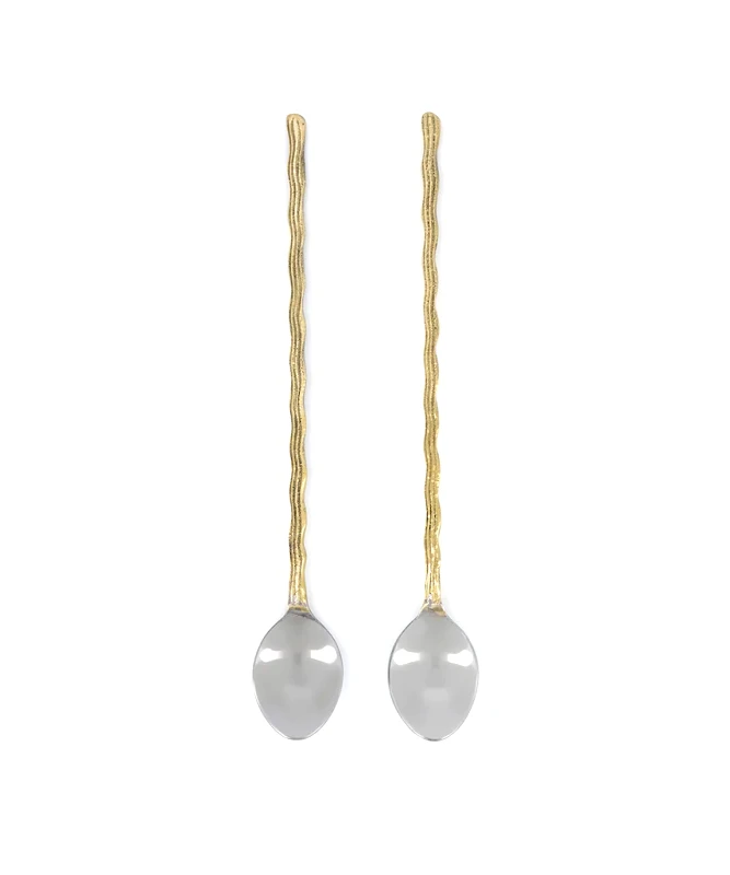 Doing Goods Κουτάλι latte Doing Goods Wavy Latte Spoon Set 2-pack χρώμα: πολύχρωμο
