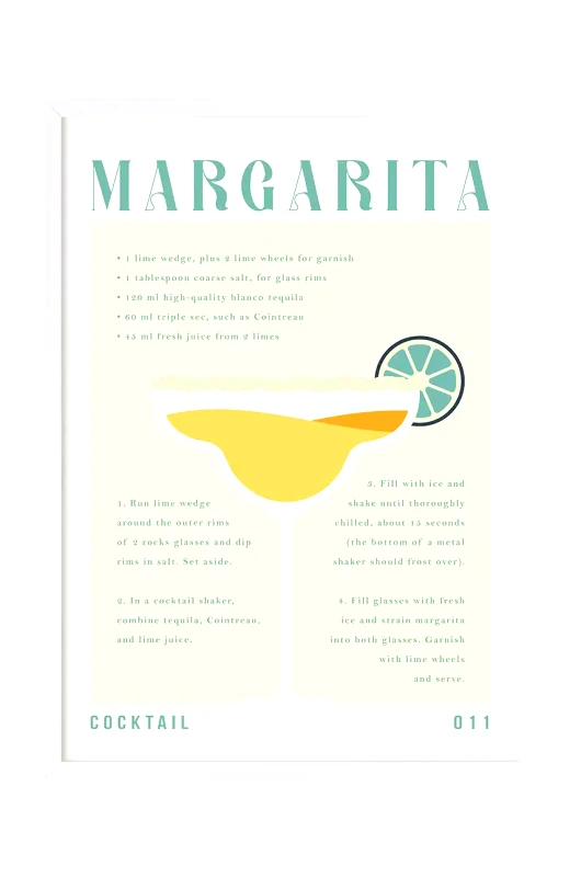 Διακοσμητικό τοίχου home & lifestyle Margarita Recipy Διακοσμητικό τοίχου home & lifestyle Margarita Recipy