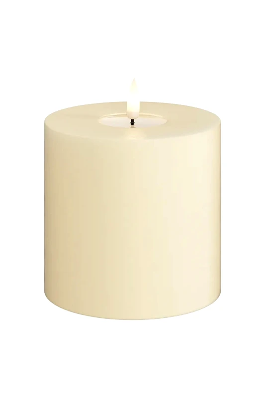 Deluxe Homeart Κερί led Deluxe Homeart Cream Bloklys 10 x 10 cm