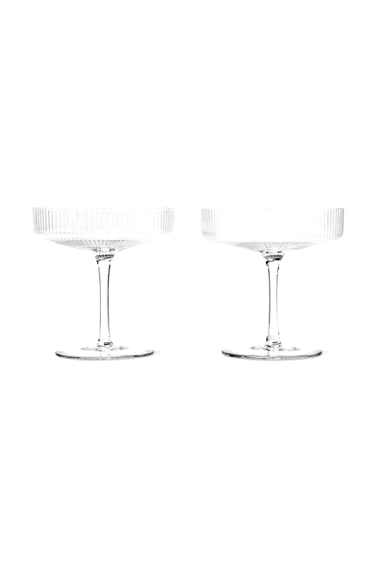 Ferm Living Ποτήρι σαμπάνιας ferm LIVING Ripple Champagne 150 ml 2-pack
