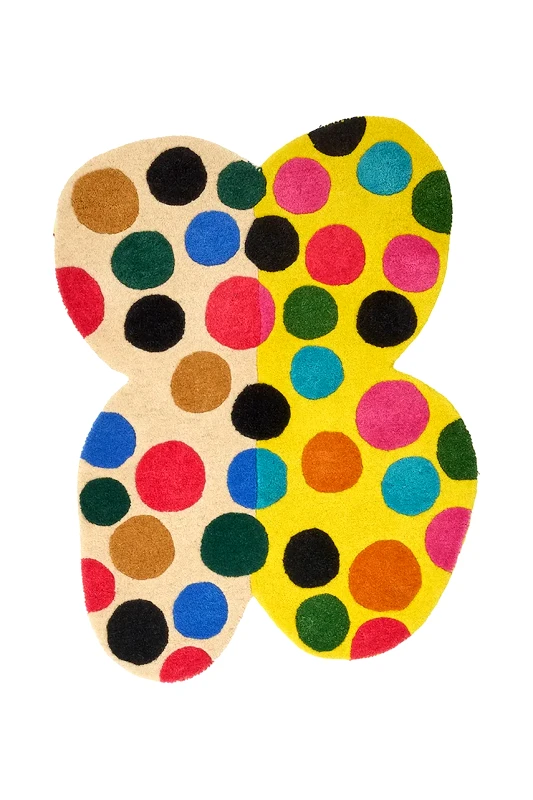 Doing Goods Μάλλινο χαλί Doing Goods Marley Multi Butterfly 105 x 80 cm