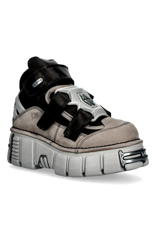 New Rock Δερμάτινα sneakers New Rock ALASKA PERLA, ITALI NEGRO, TOWER PERLA + AC