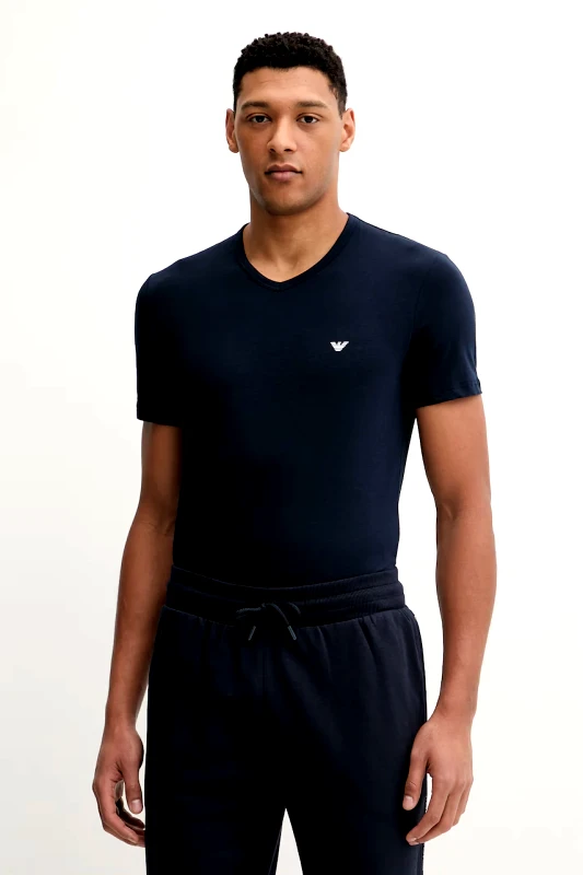 Emporio Armani Underwear Emporio Armani Underwear βασικό t-shirt Ανδρικό βαμβακερό με ελαστάν 2-pack